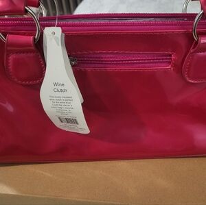 Pink wine cooler bag..14x6